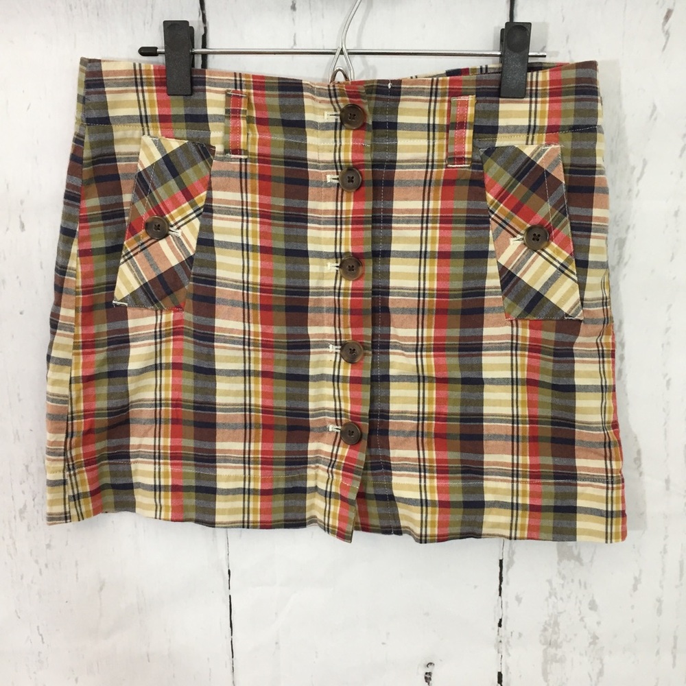  J.Crew Skirt Madras Plaid 